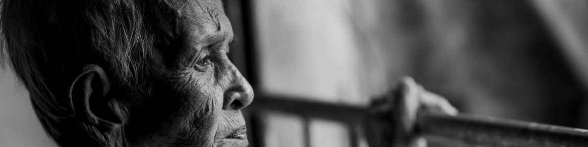 woman thinking of safer ageing and stopping abuse with Hourglass